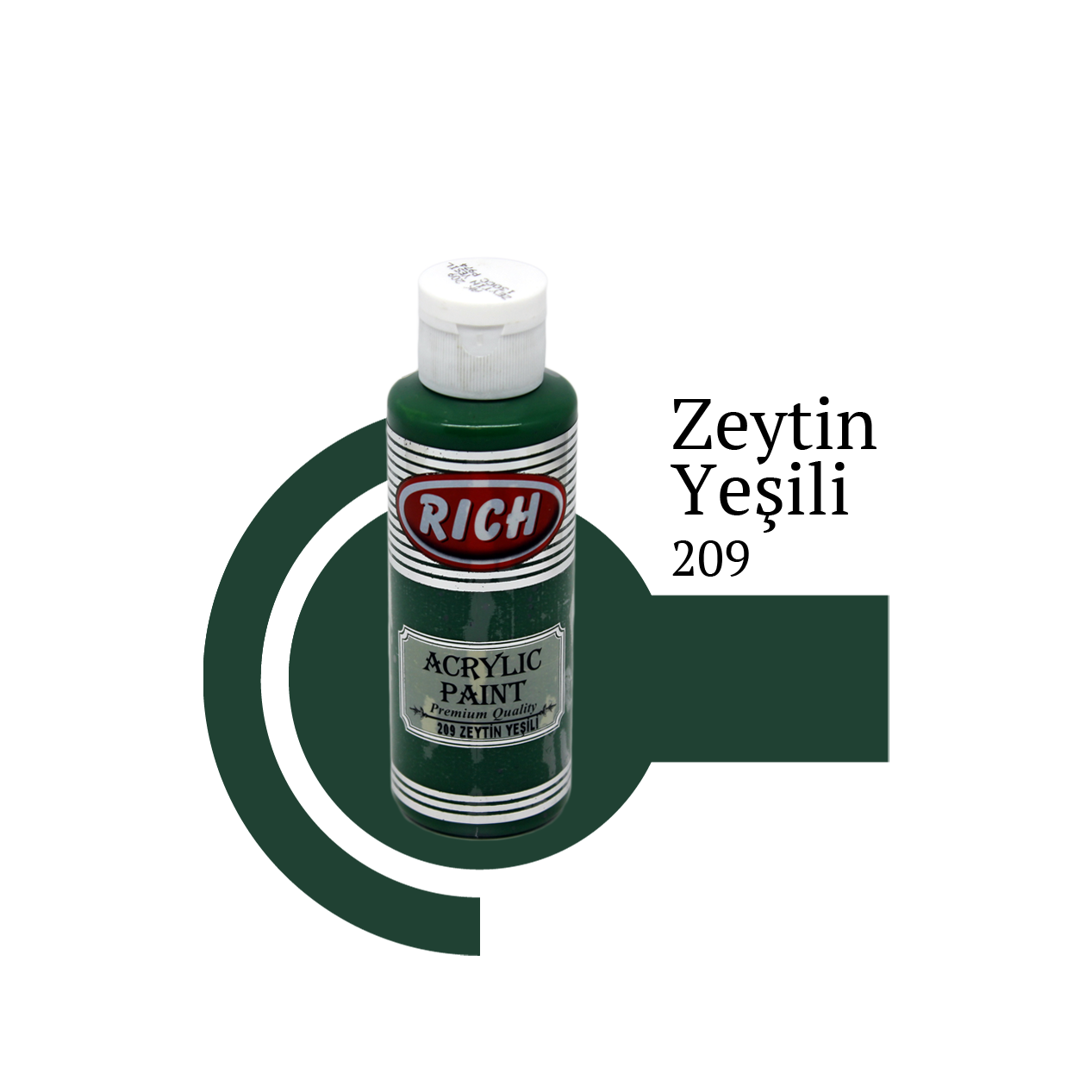 Akrilna boja RICH olive green 209