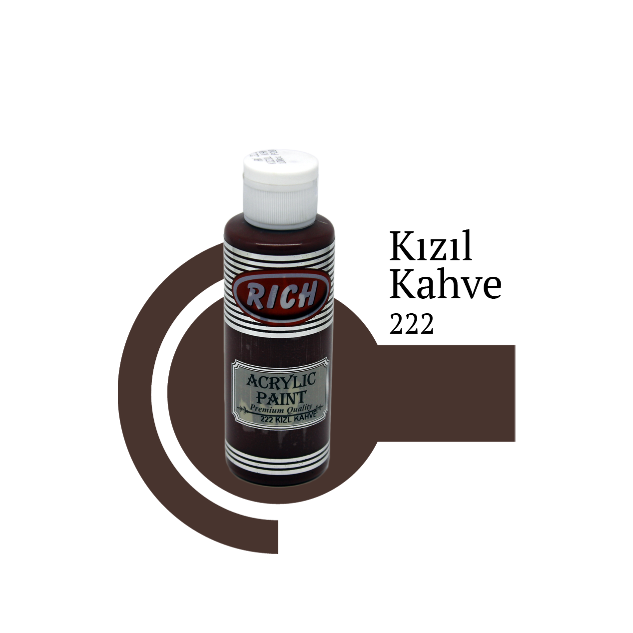 Akrilna boja RICH red brown 222