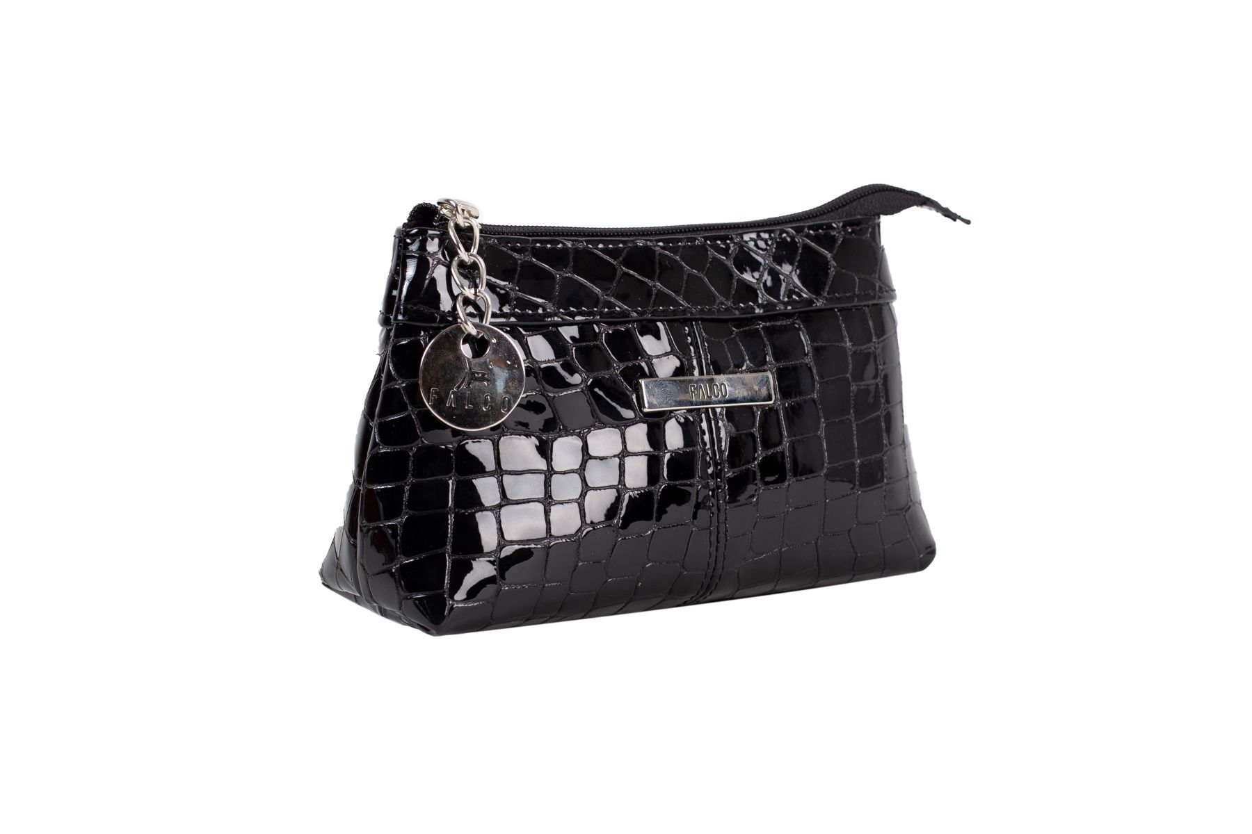 Falco ženski neseser - Crna kroko lak 7110-11