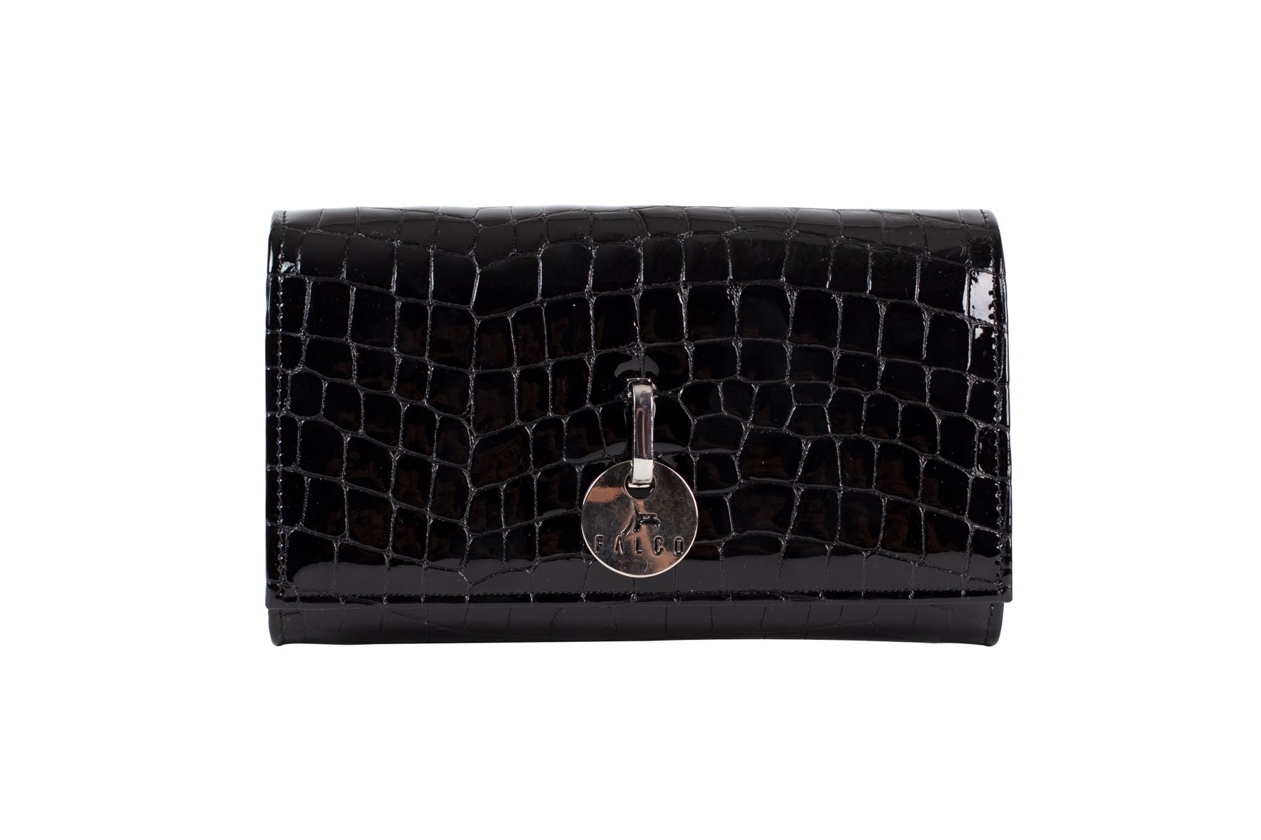 Falco ženski novčanik- Crni kroko lak 1548-11
