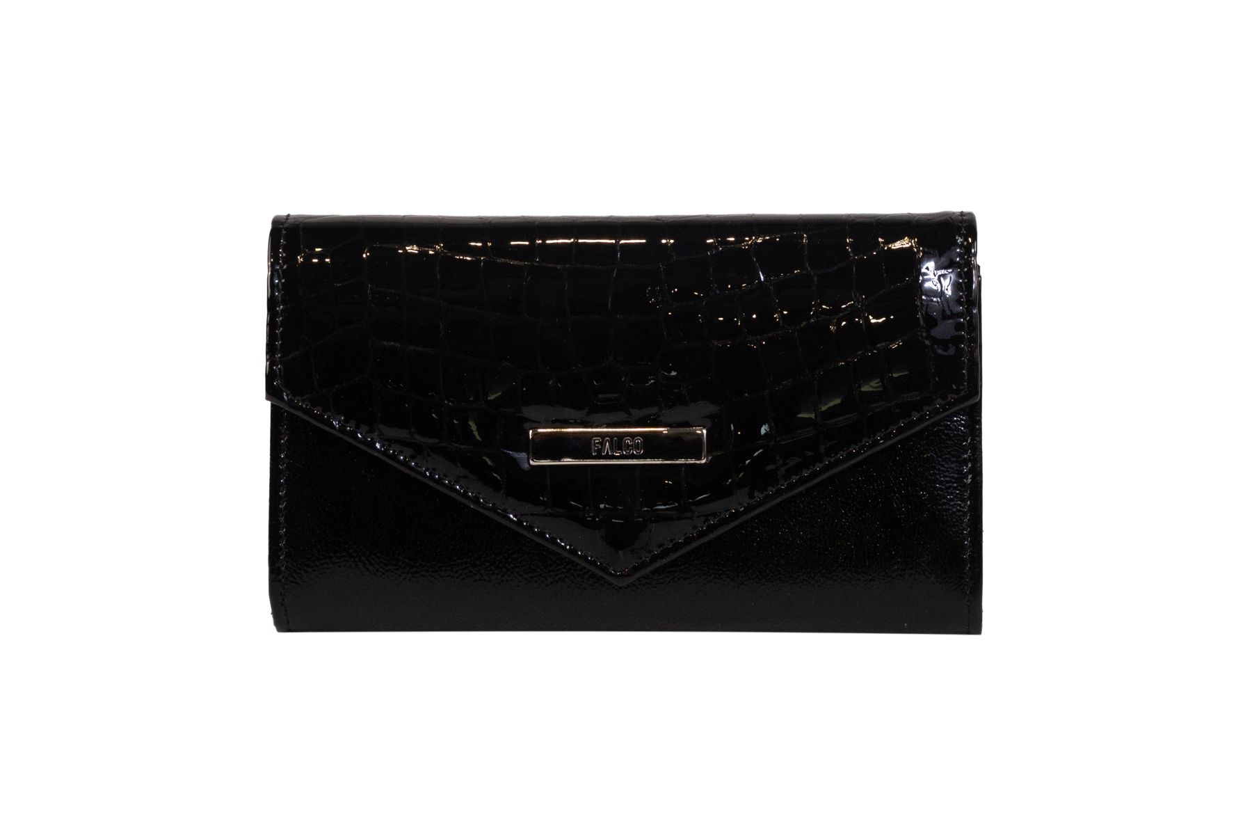 Falco ženski novčanik- Crni kroko lak 1547-1110